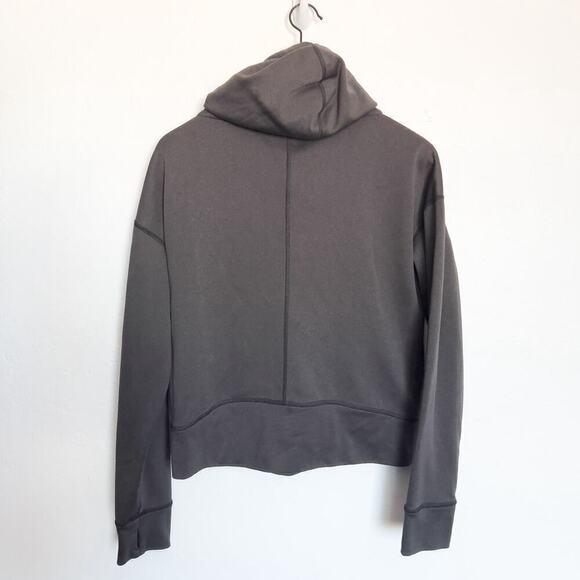 North Face Sweatshirt Womens Medium Grey Pullover Hood Cowl Drawstring Pockets - Picture 2 of 7